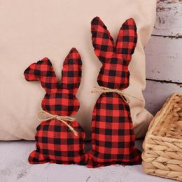 Cute Easter Bunny Dolls 2 Pcs Stuffed Rabbit Cloth Doll Party Supplies M6CE