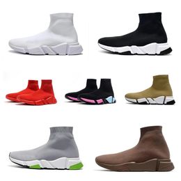 Designer-Socken Freizeitschuhe Plattform Männer Frauen glänzende Strickgeschwindigkeit 2.0 1.0 Trainer Runner Sneaker Socken Schuh Master geprägte Sneakers Geschwindigkeit Stiefel Paris Größe 36-45