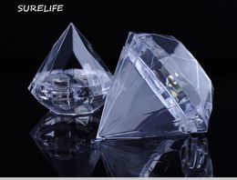 24pcs Clear Diamond Boxes Candy Box Wedding Favour Gift Box Transparent Plastic Box Wedding Favours Souvenirs for guests