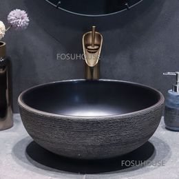 Nordic Household Bathroom Basin Small Sink Wash Basin bowl Domestic Art Ceramic Wash Basin Single Vanity Bathroom Sinks