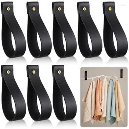 Hooks Leather Wall Hook Furniture Improvement PU Strap Hanger Mounted Rope For Clothes And Towel