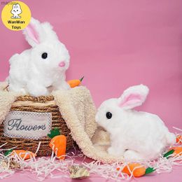 Electric/RC Animals Childrens toy electric music cartoon rabbit plush rabbit simulation rabbit cute model boy/girl gift simulation pet jumpingL2404