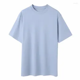 Men's T Shirts ZOCEPT Mercerized Cotton T-Shirts Men High Quality Short Sleeve O-Neck Solid Colour Thin Summer Casual Tees Tops