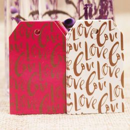 100pcs gold foil love design wedding tag heart shape mutli styles paper tag card love bag hang tag card Zerong Jewellery cardboard