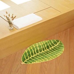 Bath Mats Leaf Bathroom Rug Floor Carpet Mat Quick Dry Absorbent Non Slip For Accessories Crafts