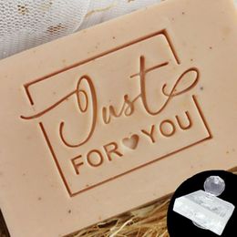 DIY Soap Stamp with Leaves and Letters, Acrylic Handmade Seal, Organic Natural Soap Making Tools, The Best Gift