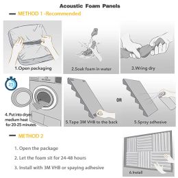 Geepro 8pcs 300x300x50mm Studio Soundproofing Acoustic Panel Acoustic Foam Soundproof Foam Tile Wedge Acoustic Isolator