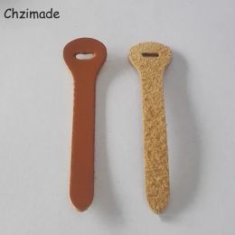 Chzimade 5Pcs/lot Detachable Leather Zipper Pull Replacement Sewing Fastener Slider For Backpack Clothes Diy Sewing Accessories