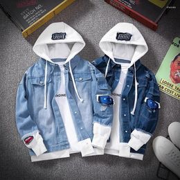 Men's Jackets 2024 Spring Denim Jacket Casual Hooded Hip-hop Loose Fashion Street Slim Trend Clothes