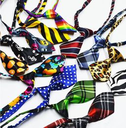 Fashion Polyester Silk Necktie Adjustable Handsome Pet Bow Tie Pet Neckties Dogs Ties Grooming Supplies kids boy tie YHM5581147163