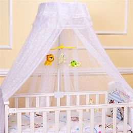 coxeer Round Baby Mosquito Net Romantic Printed Hung Dome Mosquito Netting Bed Canopy For Kids Bedroom Nursery With 3 Colors