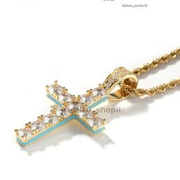 Colar novo colar de colar de brilho lateral personalizado colar de pingente de pingente Chain Chain Hip Hop Colar Jóias Moissanite Diamond Gold Sterling Sier