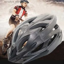 Cycling Helmets Cycling Helmet Comfort Lining Lightweight Fibre Texture Helmet Adult Mountain Bike Cycling Equipment L48