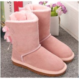 Kids Shoes Winter Children Snow Boots for Girls Snow Boots Laarzen Meisjes Kinder Laarze Chaussures Fille Hiver Baby Girl Bailey 2 Bows Snow Boots