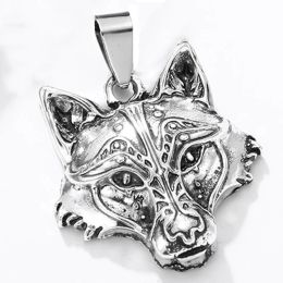 DIY Designer Creative Viking Wolf Head Pendants Necklace Charms For Jewellery Making Findings Component Wholesale Dropshipping
