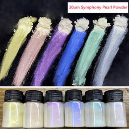Polarized Violet White Symphony Mermaid Pearl Mica Car Paint Color Cosmetics Eyeshadow Soap Dye Pigment Nail Glitter Dust