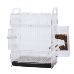 Ornamental pet bird cage acrylic large breathable bird house parrot tiger skin breeding cage with bird accessories parrot cage