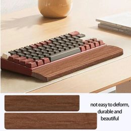 Keyboards Walnut Wooden Mechanical Keyboard Wrist Rest with AntiSlip Mat Ergonomic Desk Wrist Pad Support 61 to 108 Keys Drop Ship