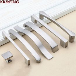 KK&FING Silver Zinc alloy Cabinet Handles Kitchen Wardrobe Pulls Drawer Knob Furniture Hardware Accessories