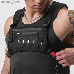 Sport Bags Waterproof Design Mens Luggage 2023 New Unisex Luggage Multi functional Tactical Tank Top Backpack Waistpack Mens Y240410