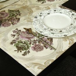 BEI-Classical European Luxury Jacquard Table Runner, Embroidered, Elegant, Modern Home Decoration, Dinner Mats, Tea