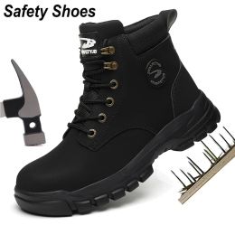 Boots Indestructible Men Work Safety Boots Outdoor Military Boots Antismash Antipuncture Industrial Shoes Men Boots Desert Boots