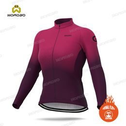 Women's Cycling Jackets Winter Warm Jersey Thermal Fleece Mtb Bike Clothing Ropa Ciclismo Racing Bicycle Shirt Lady Sweatshirt