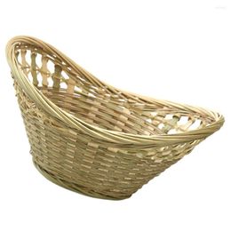 Dinnerware Sets Bamboo Storage Basket Handheld Egg Natural Style Home Woven Pallet Autumn Kitchen Grain Weaving Flower
