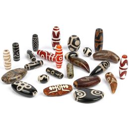 1pcs Tibetan Buddhist Beads Mala Buddha Charms Carved Dzi Agates Bead For Yoga Handmade Women Men Jewelry Making