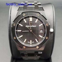 Hot AP Wrist Watch Royal Oak Series 77350CE Black Ceramic Back Transparent Womens Fashion Leisure Business Sports Machinery Watch
