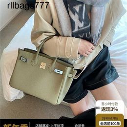 Leather Bk Designer Bags Racechoice Premium Sense Sage Green Women's Bag Handbag Large Capacity Platinum Bag Tide