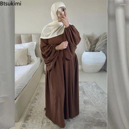 Ethnic Clothing Mid East Arab Long Robe Hijab Dress Fashion Muslim Women Patchwork Loose Maxi Modest Plain Abaya Dubai Caftan Marocain