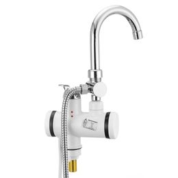 Instant Electric Water Heater Fast Heating Faucet Kitchen &Cold Mixer Tap LED Display212P