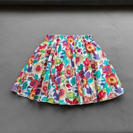 Summer Teenager Girls Swagger Skirts Printing Floral Mini Pleated Skirt for Kids Girl Clothes 12 14 16 year