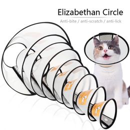 Transparent Dog Elizabethan Collar Smart Cone Medical Wound Healing Anti-Bite Collar for Cats Neck Protective Pet Accessories