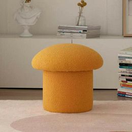 Nordic Ottomans Lovely Mushroom Shape Fabric Art Cosmetic Stool Designer Creativity Bedroom Step Round Stools Bedroom Furniture