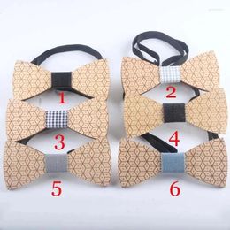 Bow Ties Fashion Wooden Bowtie Gentleman Handmade Butterfly Wedding Party Unique Tie For Man