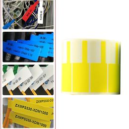 500Pcs Cable Sticker 3.30x1.02in Oil-proof Tear-resistant PC Network Wire Cord Cable Tie Label Sticker Marking Marker Q0KA