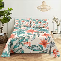 Sunflower Bedding Sheet Home Digital Printing Polyester Bed Flat Sheet With Pillowcase Print Bed Sheet