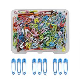 120Pcs Colourful Pin Safety Pins Metal Clips Marker Tag Pins Safe Craft Knitting Clothing Fastening Clip DIY Sewing Kit