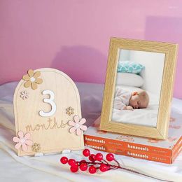 Party Decoration Baby Wooden Accessories Pography Props Born Memories Milestone Cards Monthly Blanket Babies Pos Birth Gifts