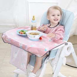 Baby Feeding Bibs Toddlers Autonomously Eat Bibs Cover For High Chair Long Sleeve Bib Coverall Easy to Clean