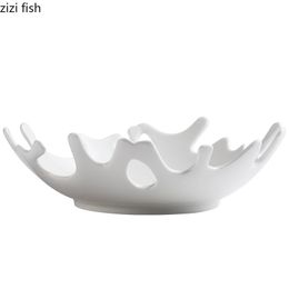 Creative White Irregular Ceramic Plate Salad Dessert Coral Plate Household Tableware Set Dinner Dish Kitchen Utensils Porcelain