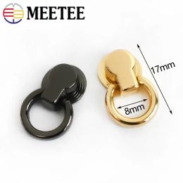 10/20Pcs Metal Bag Side Clip Buckle 8mm O Ring Clasp Screw Nail Handbag Chain Strap Hanger Hook Leather DIY Hardware Accessories