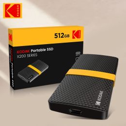 Drives Kodak Portable SSD 1TB USB 3.1 TypeC External Drive Hard Disc 512GB 256GB Solid State Drive For PS4 PS5 Laptop Desktop Macbook