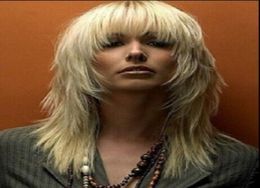 Details about Blonde Wig Synthetic Hair With Bangs Blonde Short Straight Bob Ombre Full Wigs8406273