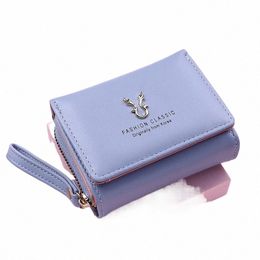 luxury Brand Women's Small Wallet Female Card Holder Short Wallets with Coin Purse for Woman Ladies PU Leather Hasp Mini Clutch c6Dh#