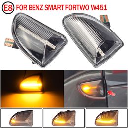 LED Dynamic Car Blinker Side Mirror Marker Turn Signal Lights Lamp Accessories For Smart Fortwo 451 MK1 MKII 2007-2015