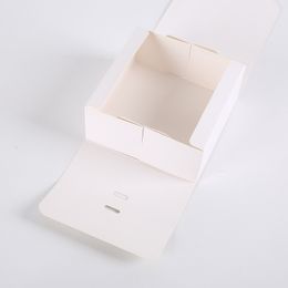 5Pcs White Kraft Paper Gift Box Handmade Candy Chocolate Cookie Storage Box Party Supplies Clothing Storage For Birthday