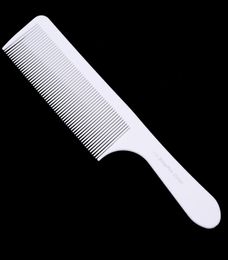 1 PC Professional White Resin Cutting Comb Heat Resistant Salon Brushes Plastic Pin Tail Antistatic Comb6068839